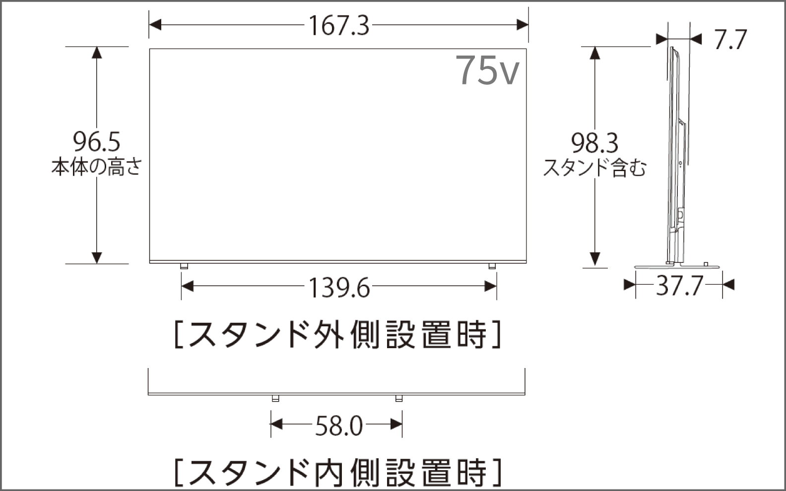 仕様表：M550Mシリーズ｜REGZA<レグザ>TOSHIBA(東芝)
